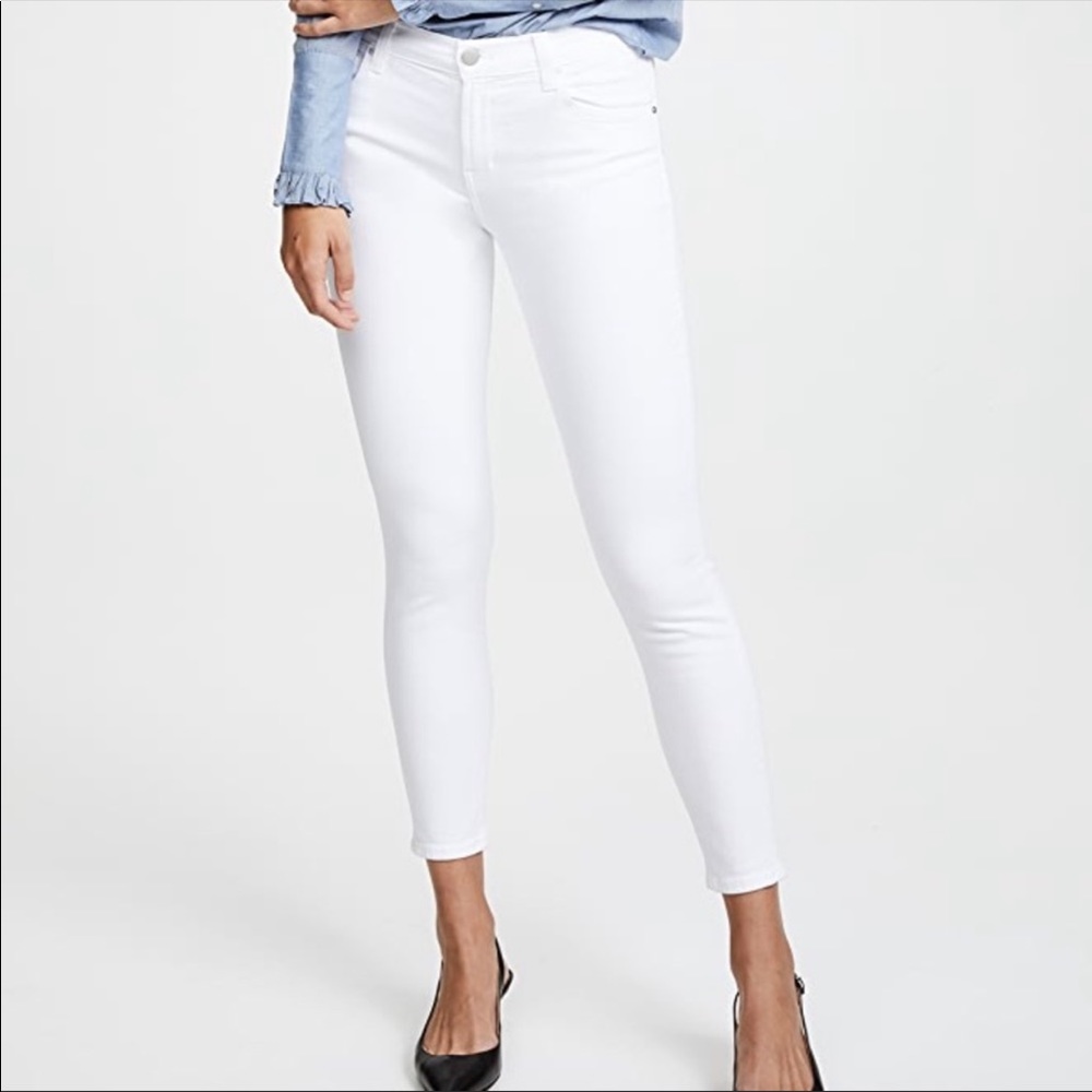 J Brand White Skinny Capri Jeans 24